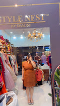 Rust Orange Dress|Summer Dress|P-02