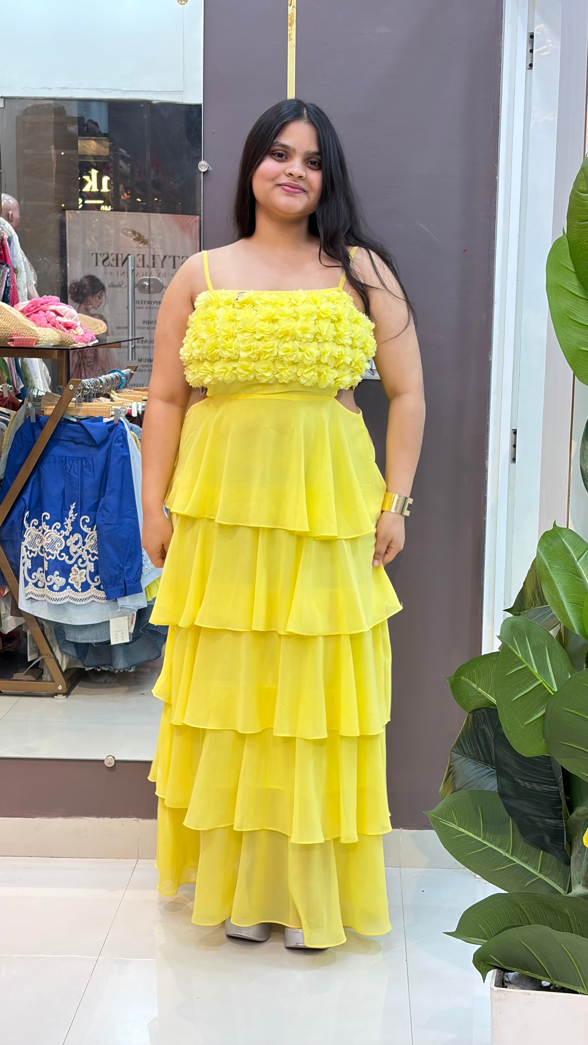 Sunshine Blossom Tiered Maxi Dress