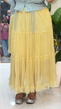 Flared Skirt|Yellow Skirt