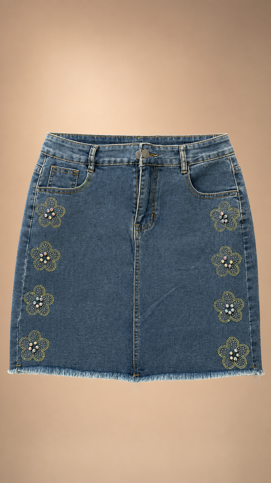 Daisy Spark Denim Mini Skirt