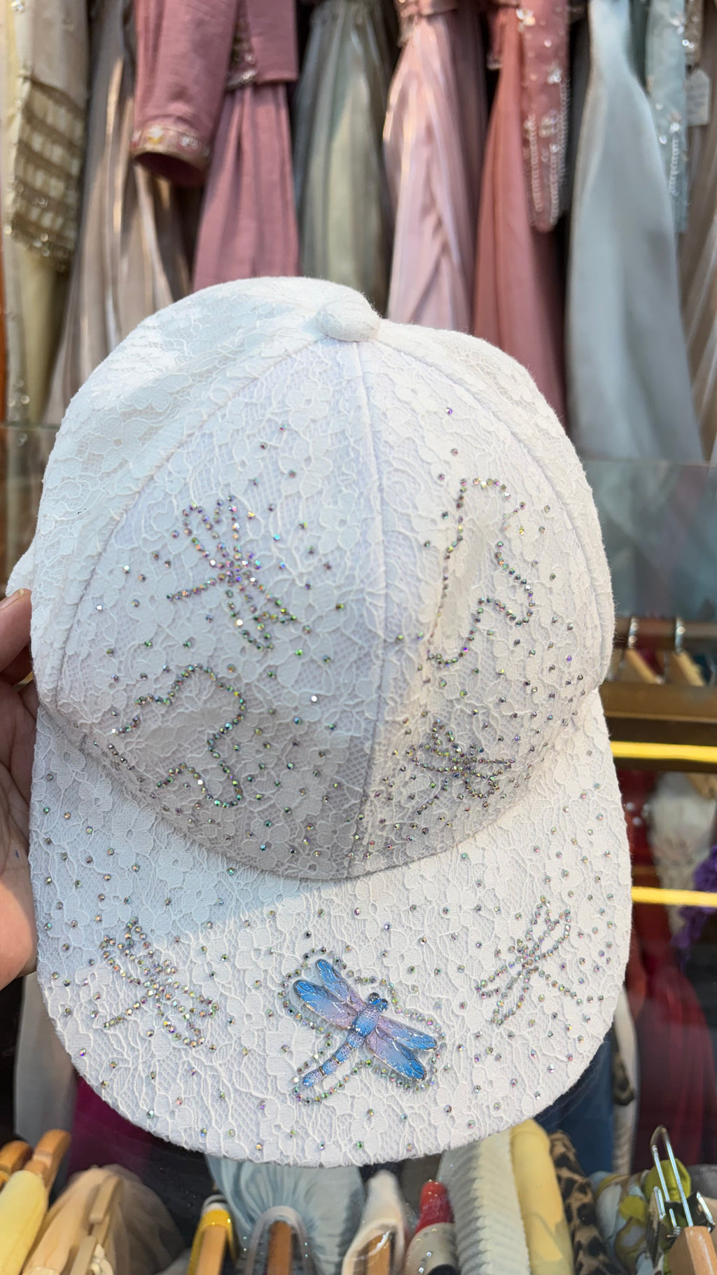 Designer White Cap