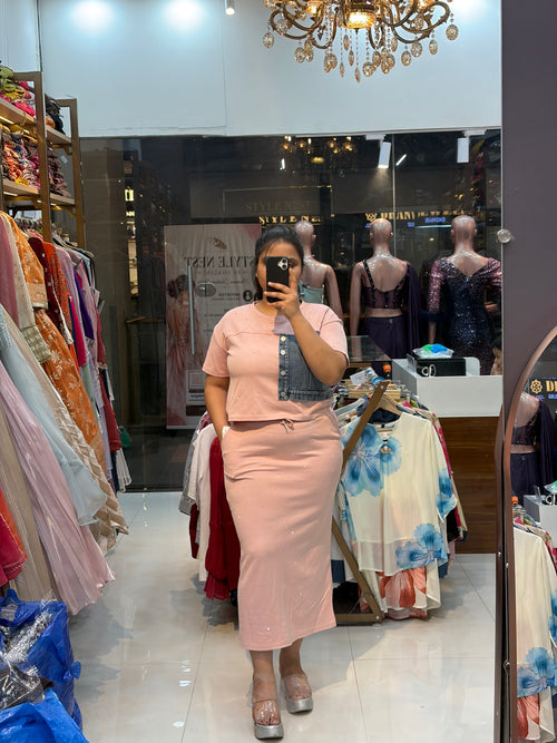 Crop Top With skirt set|Cord set| P-03