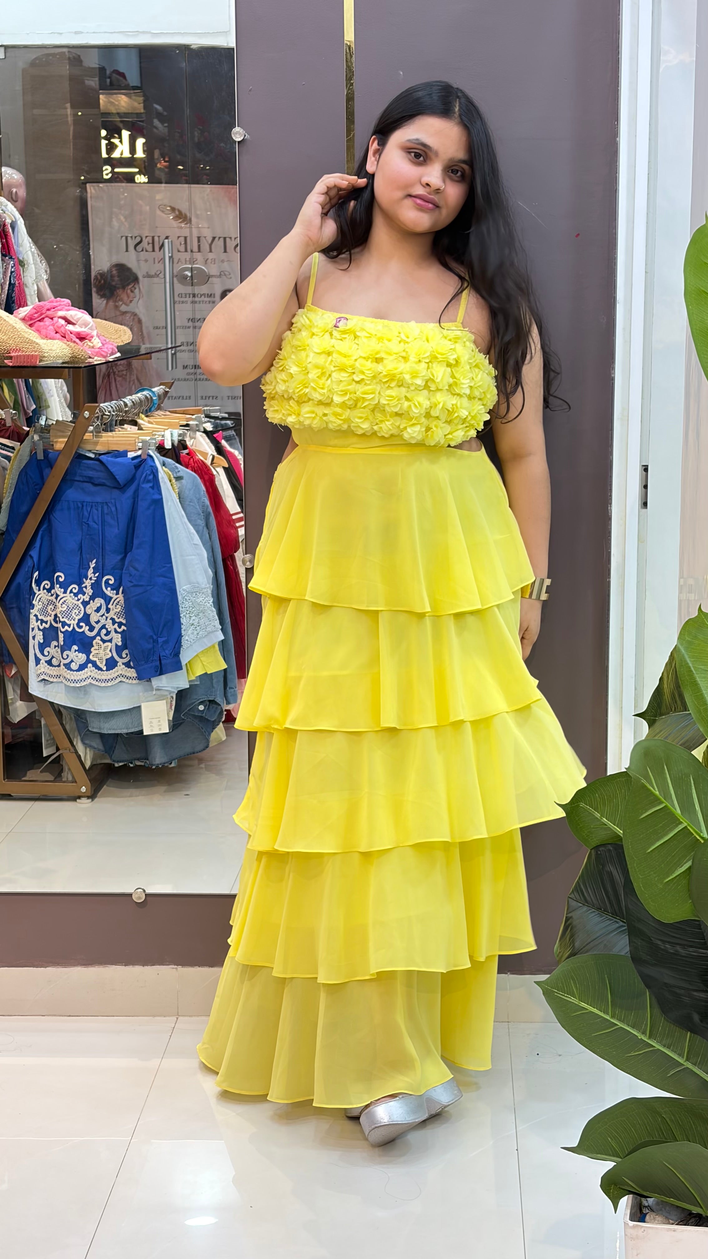 Sunshine Blossom Tiered Maxi Dress
