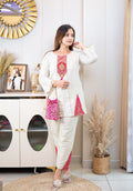 Ivory Kanika Silk Suit Set with Potli