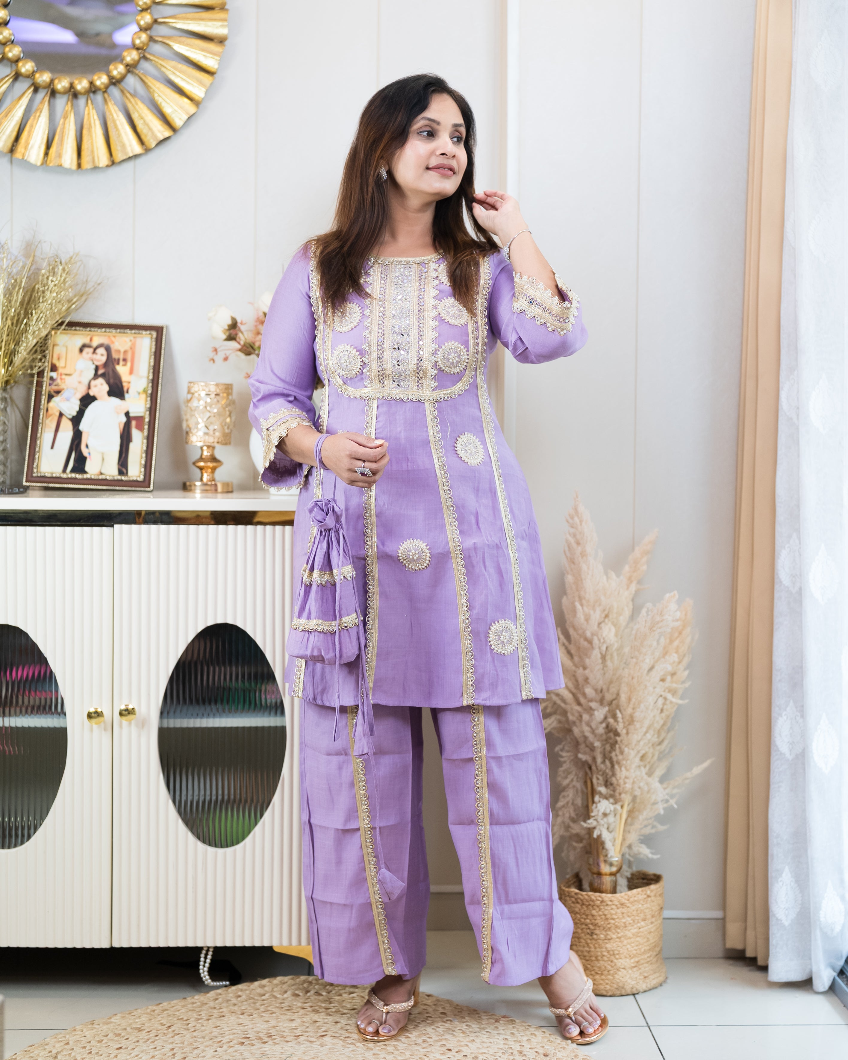 Lavender Royale Embroidered Set