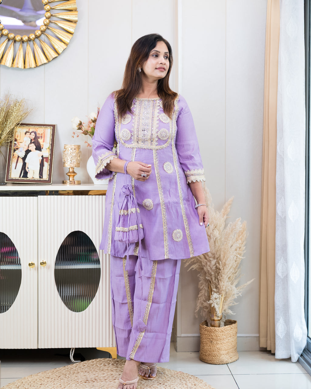 Lavender Royale Embroidered Set