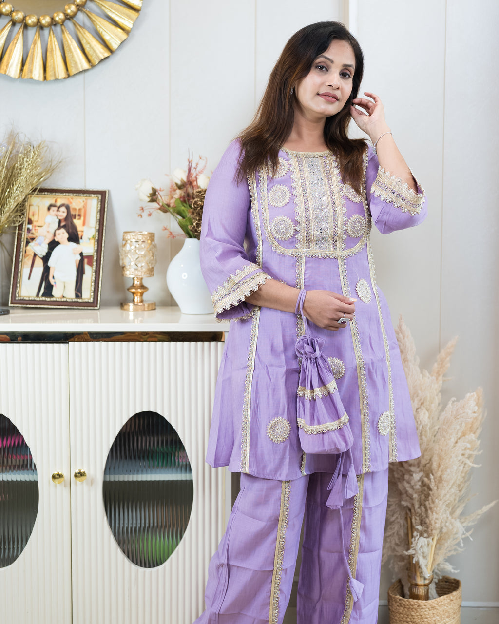 Lavender Royale Embroidered Set