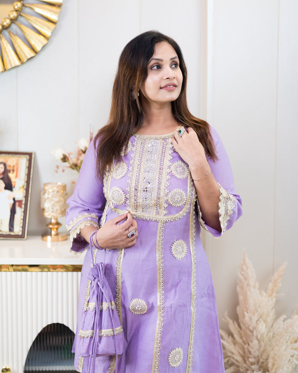 Lavender Royale Embroidered Set