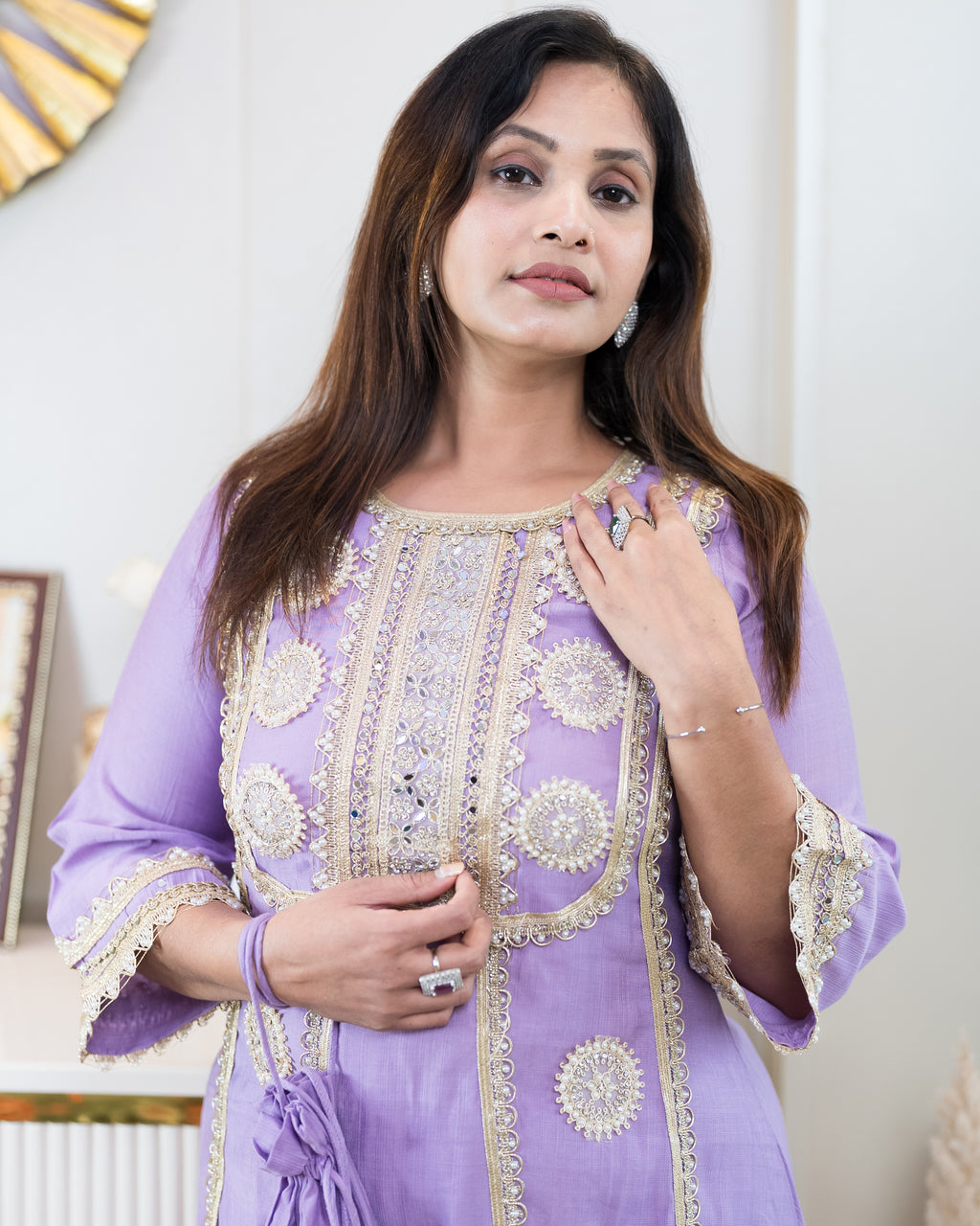 Lavender Royale Embroidered Set