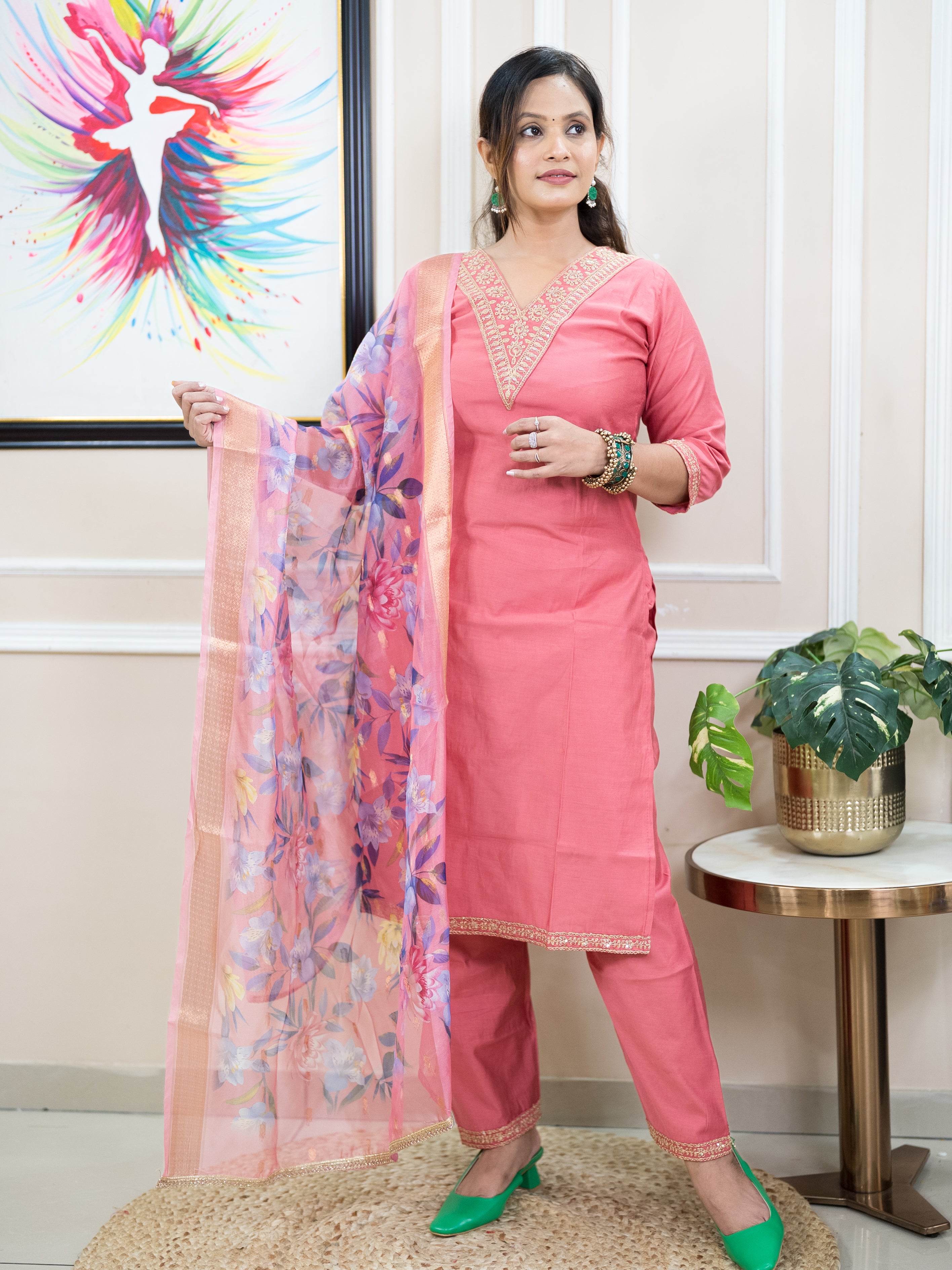 Blush Elegance Daily Wear Vatican Suit Set