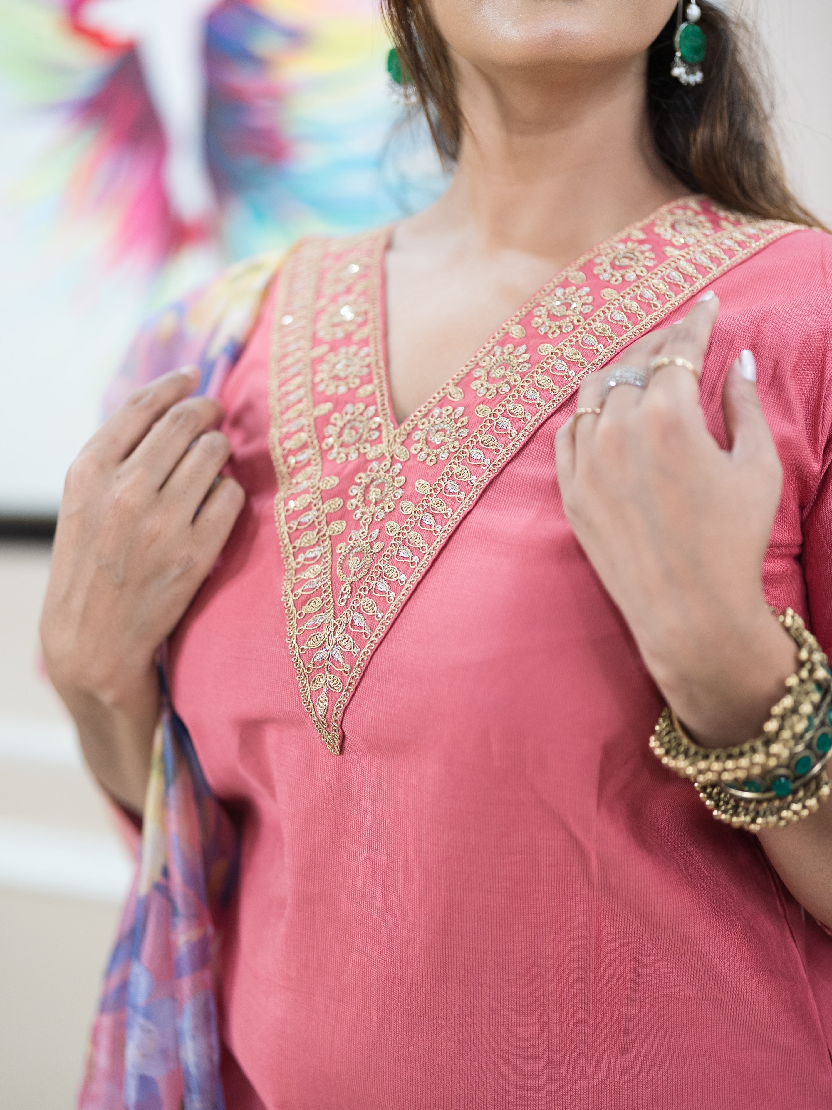 Blush Elegance Daily Wear Vatican Suit Set