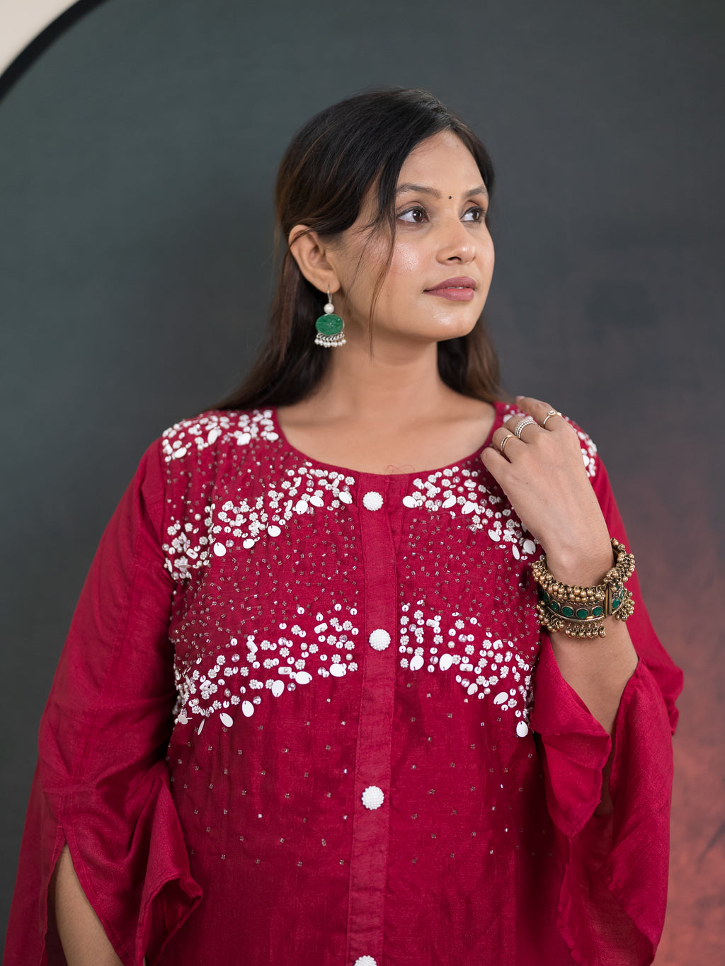 Crimson Pearl Suit Set