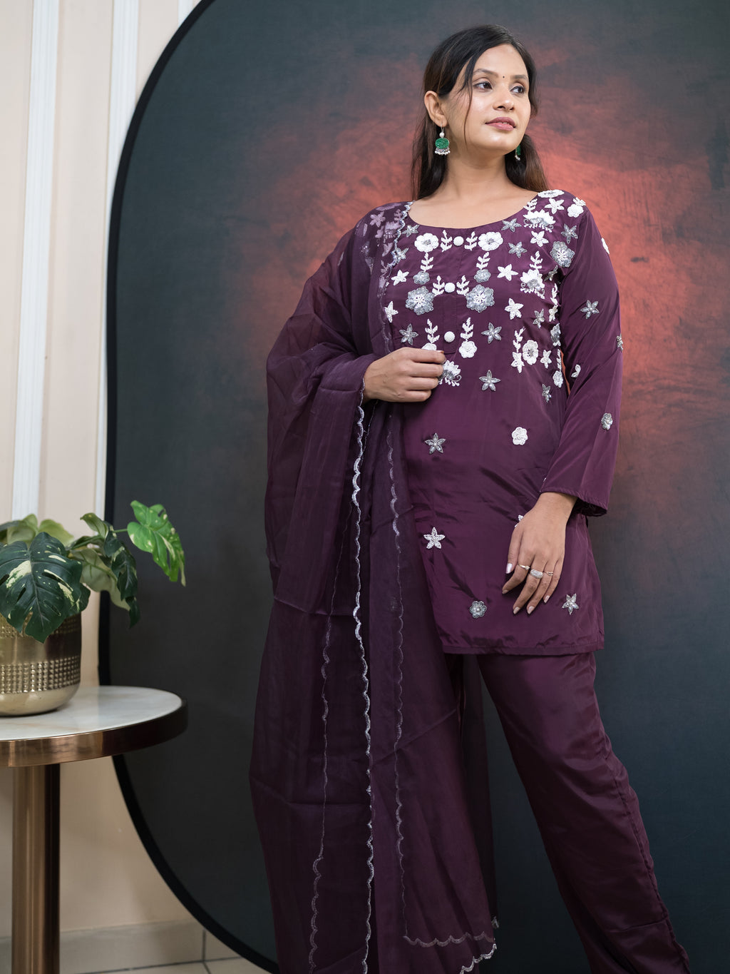 Midnight Blossom Suit Set