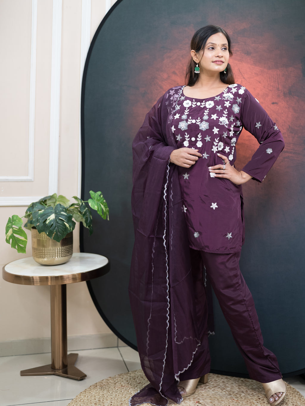 Midnight Blossom Suit Set