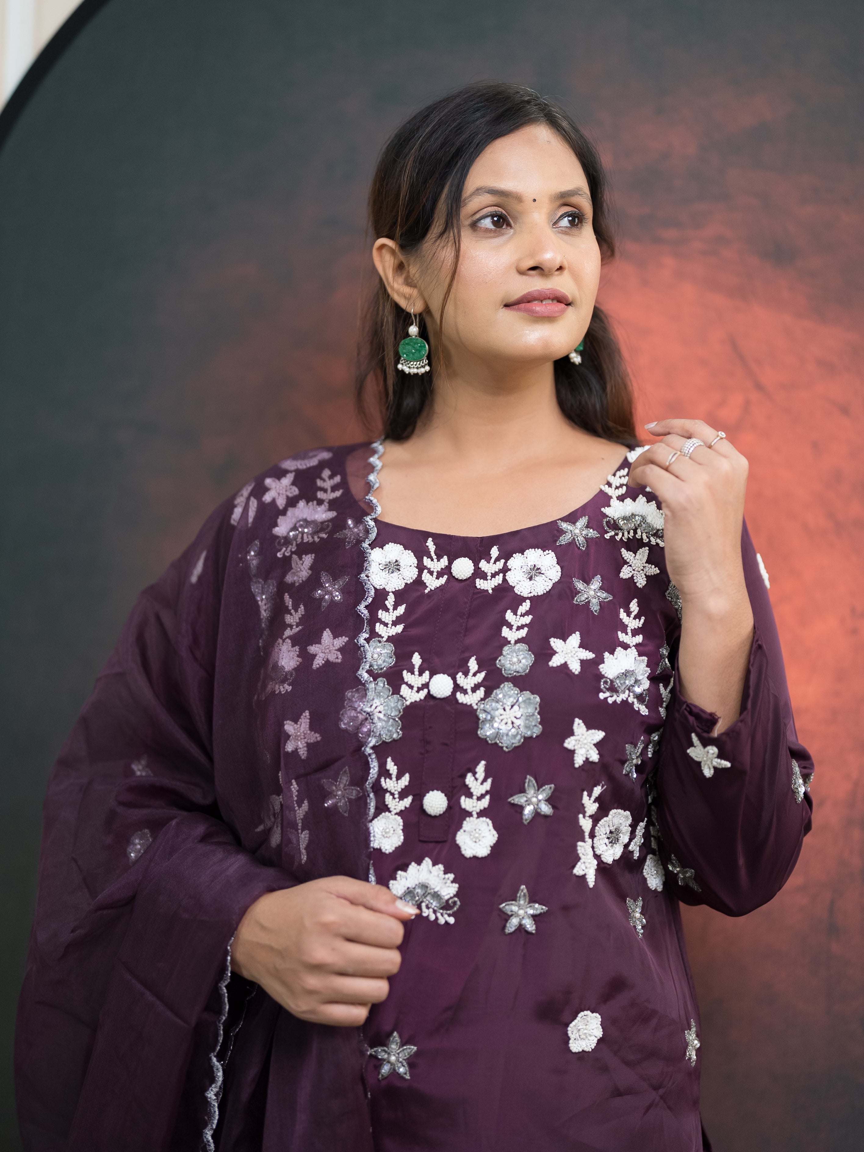 Midnight Blossom Suit Set