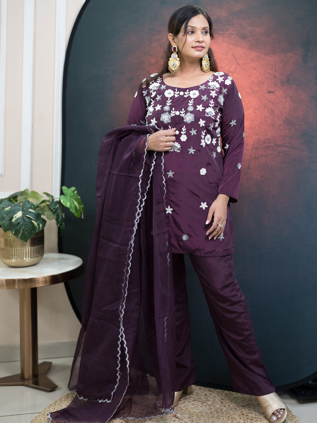 Midnight Blossom Suit Set