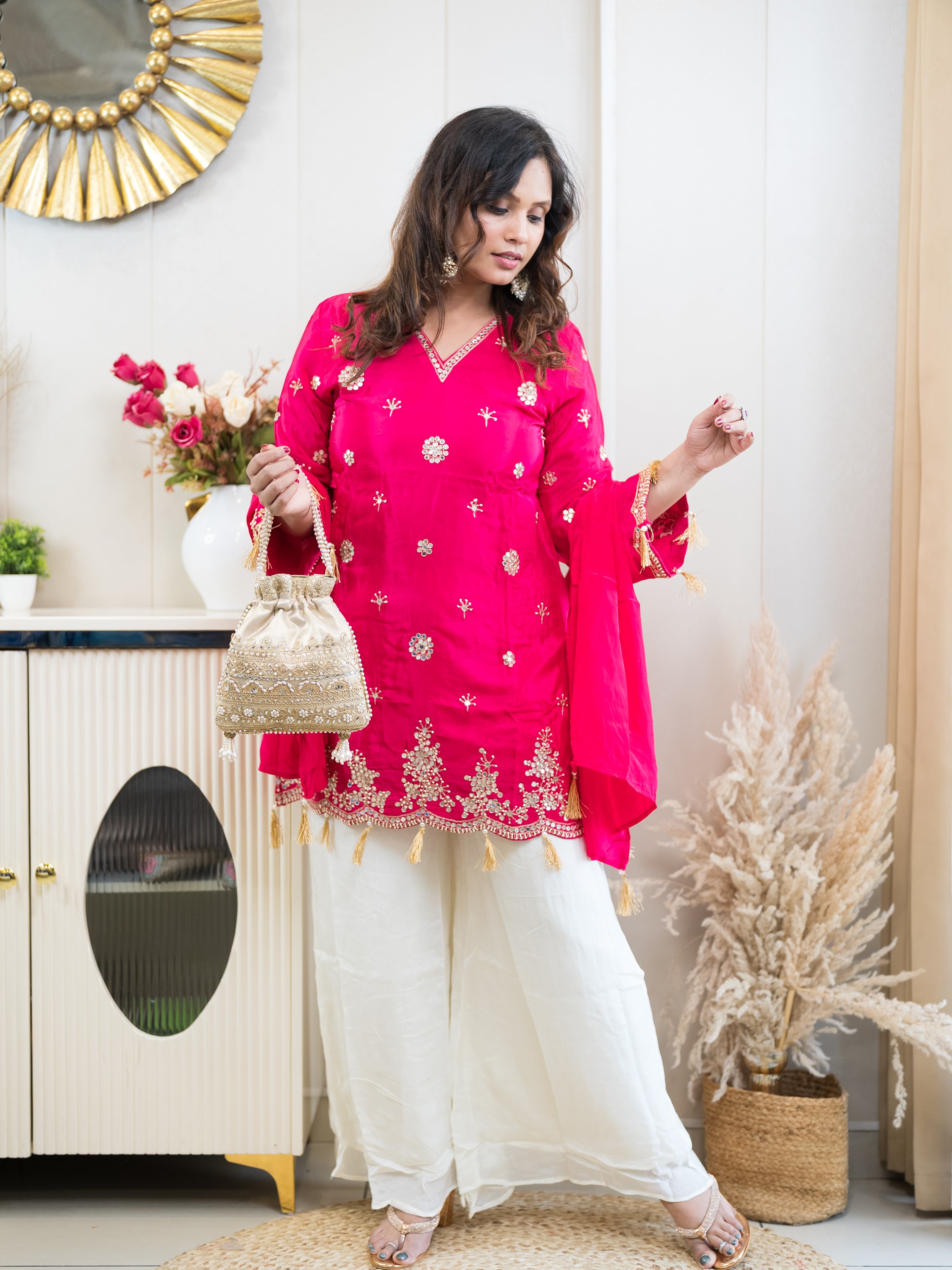 The Rosewood Sharara Set