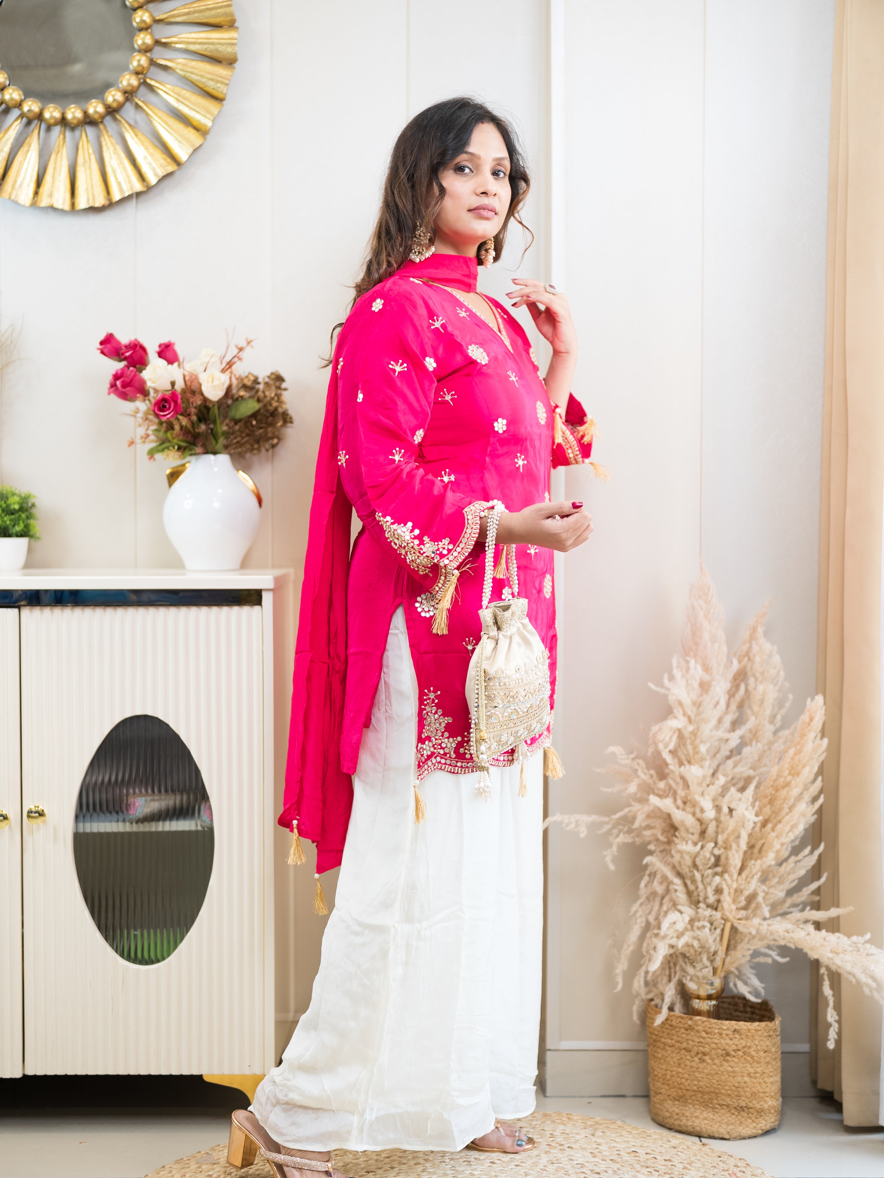 The Rosewood Sharara Set