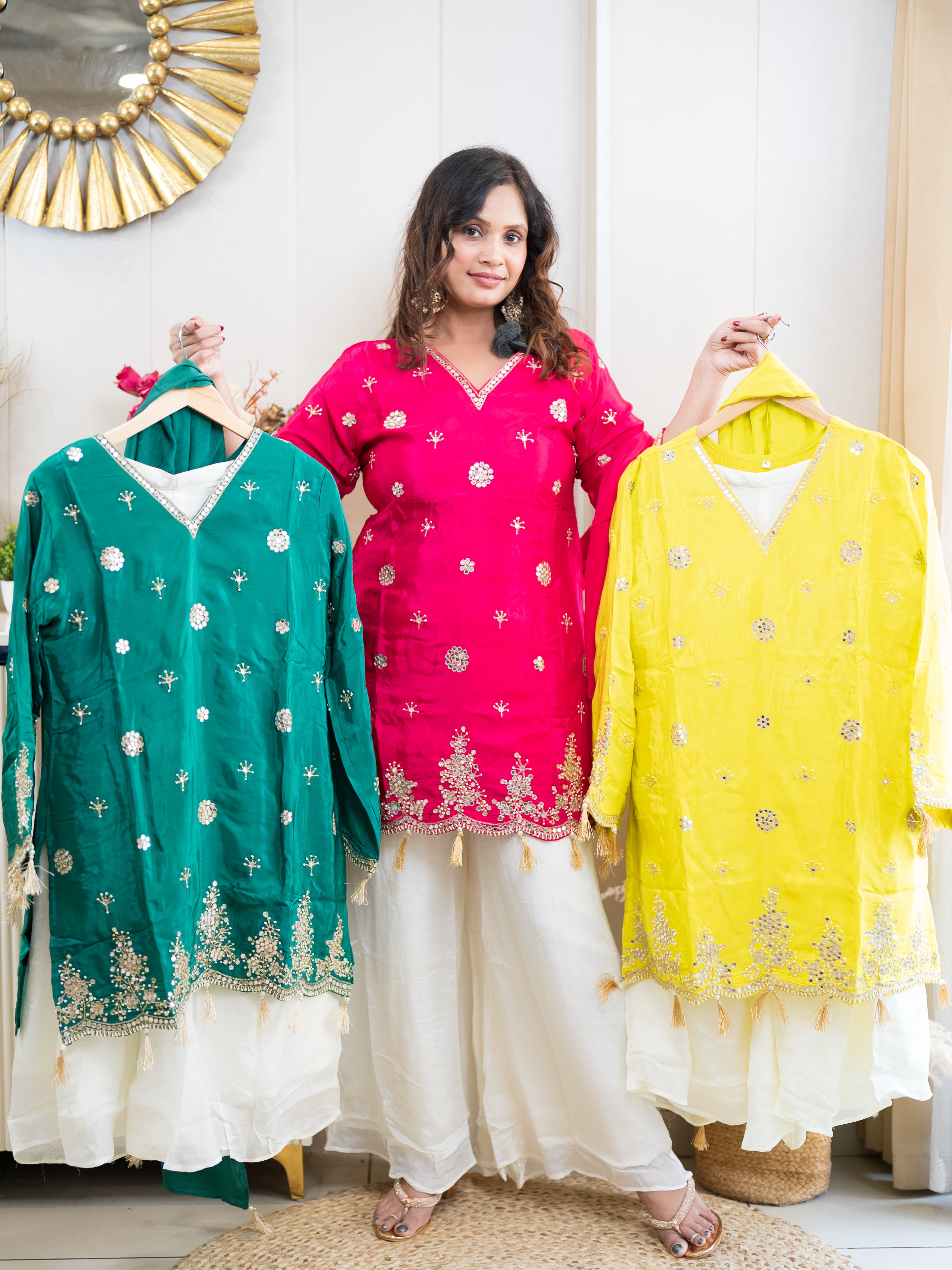 The Rosewood Sharara Set