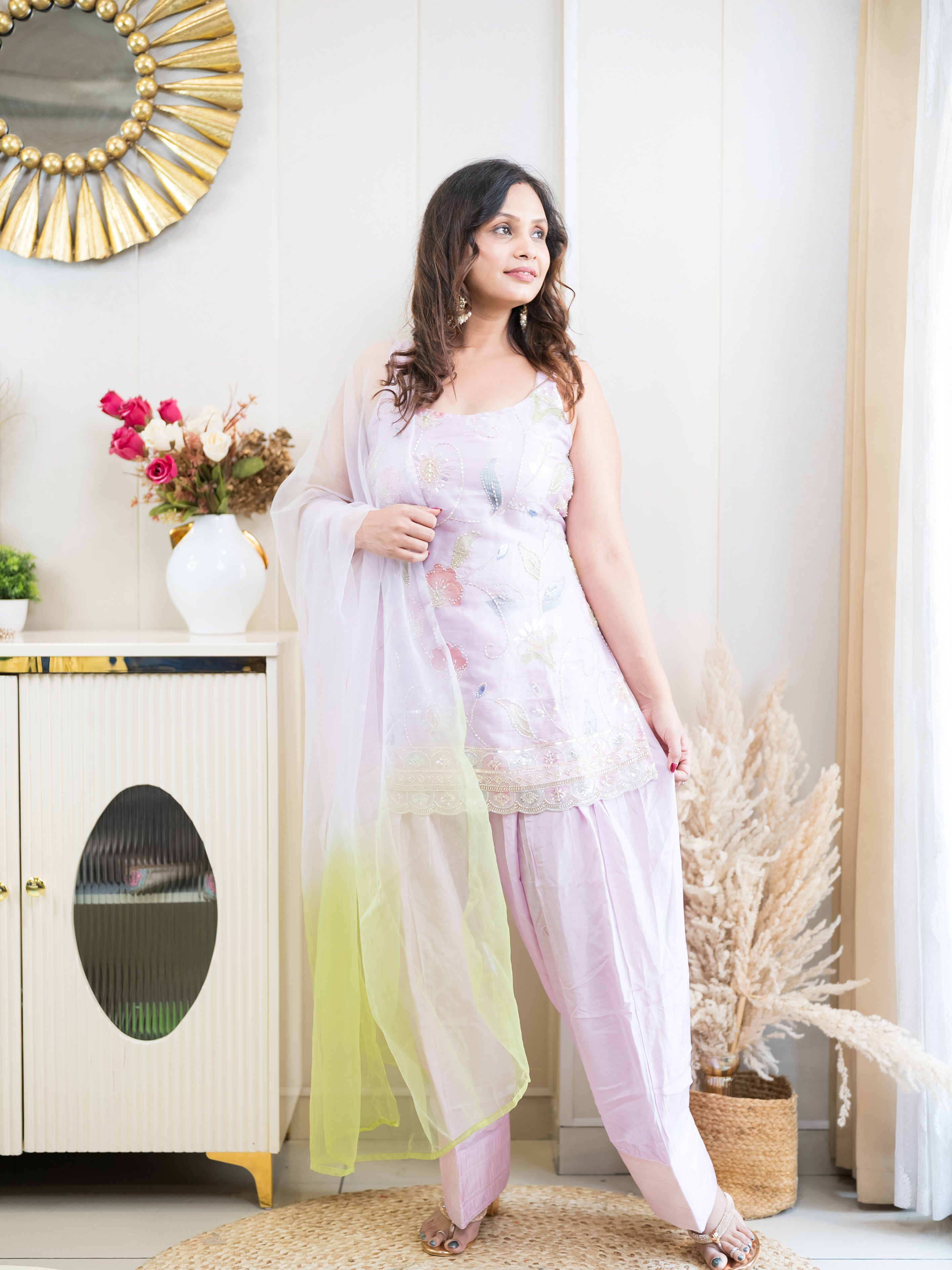 The Lavender Dew Patiala Set