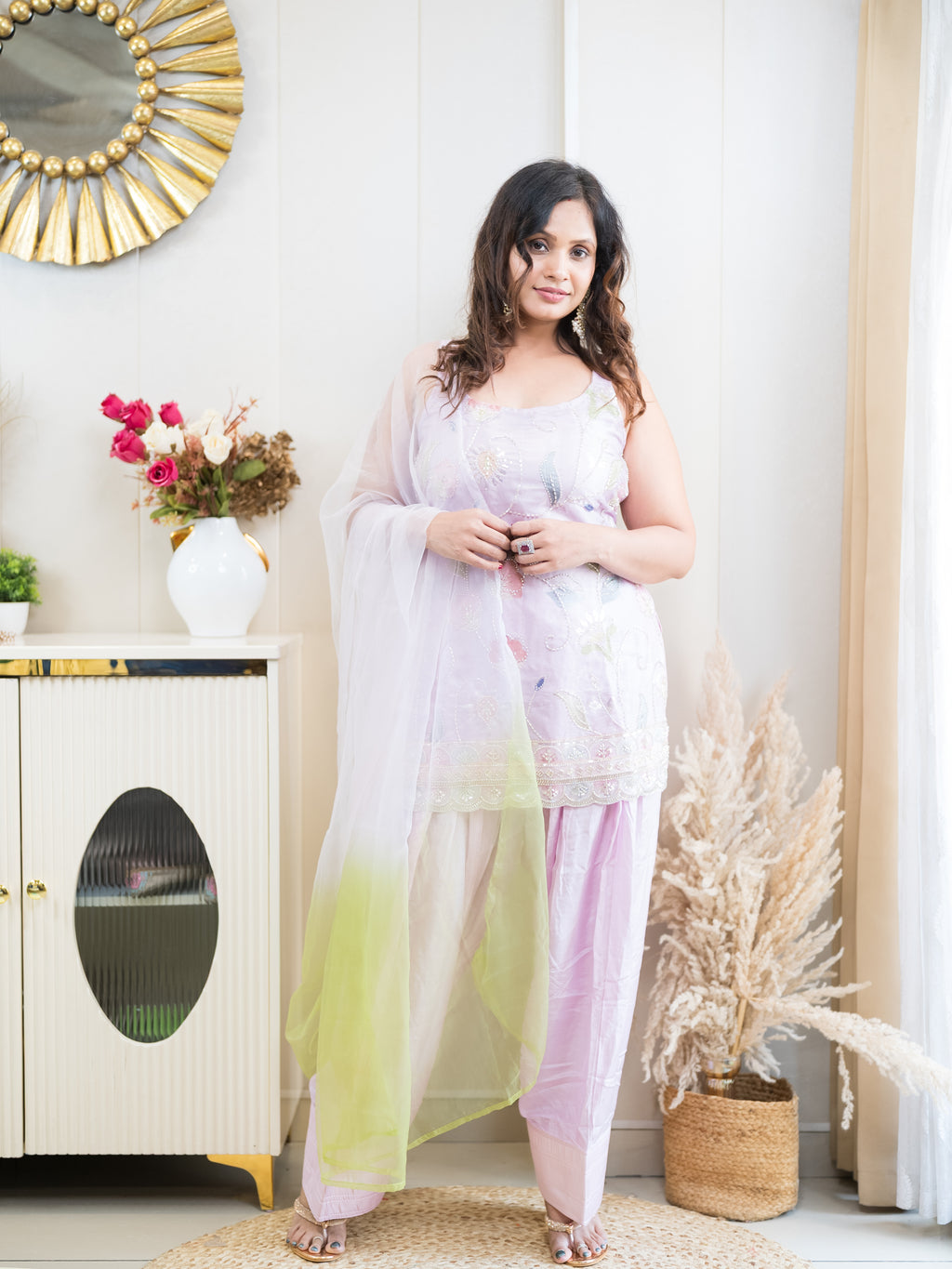 The Lavender Dew Patiala Set