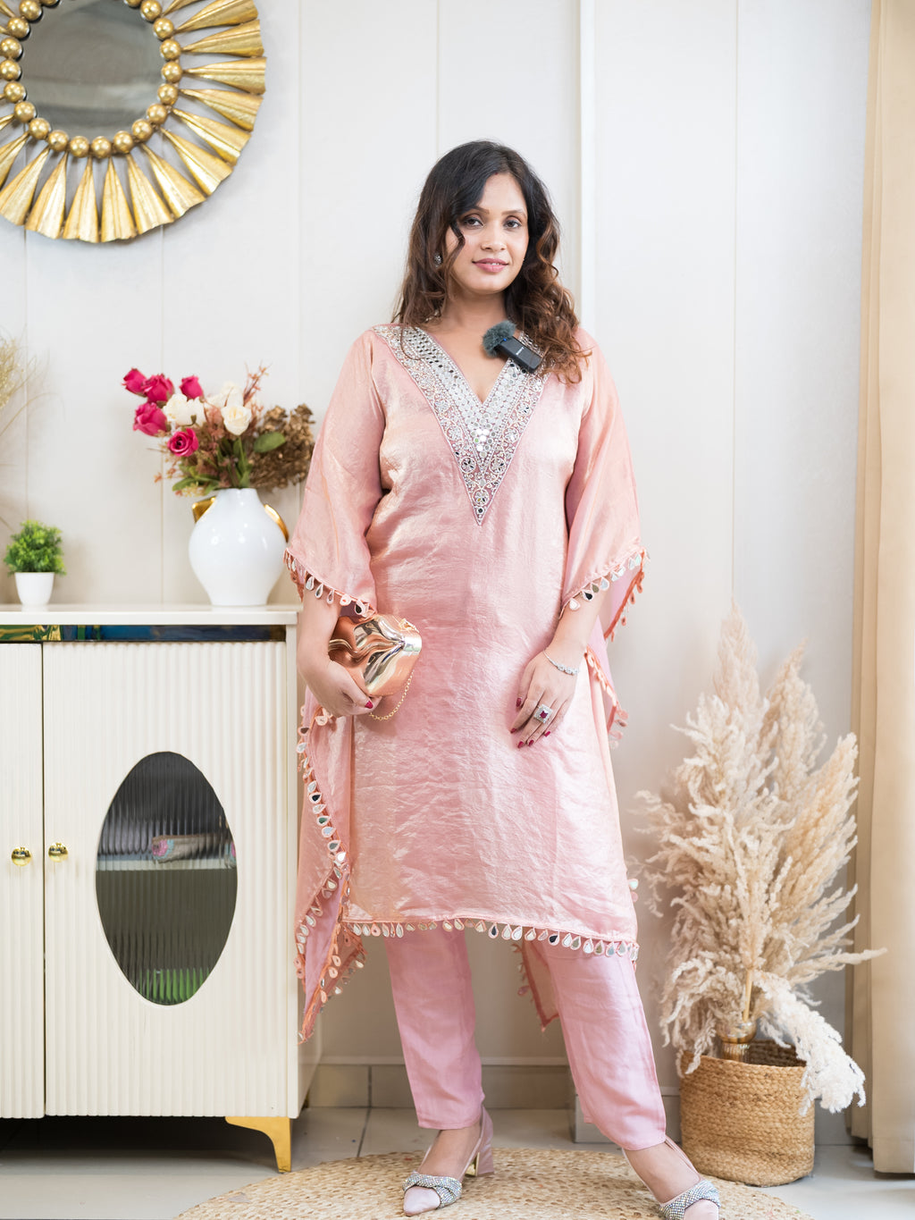 The Blush Mirror Kaftan Set