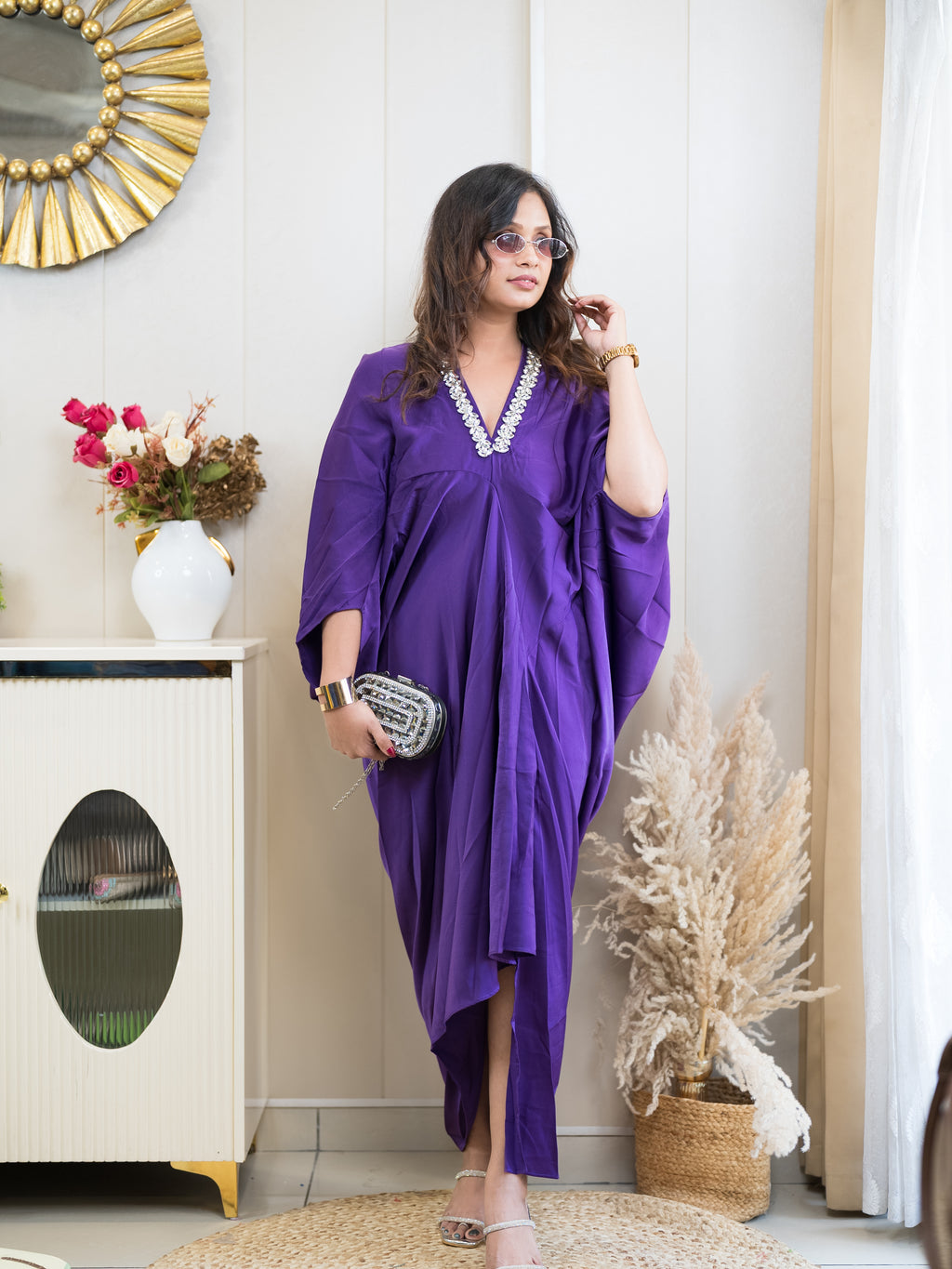 The Amethyst V-Neck Kaftan