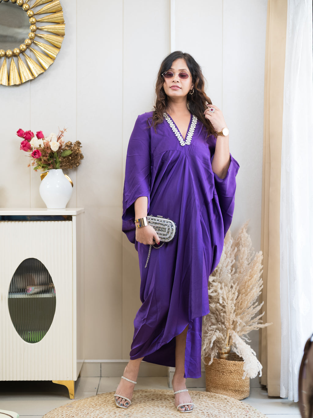 The Amethyst V-Neck Kaftan